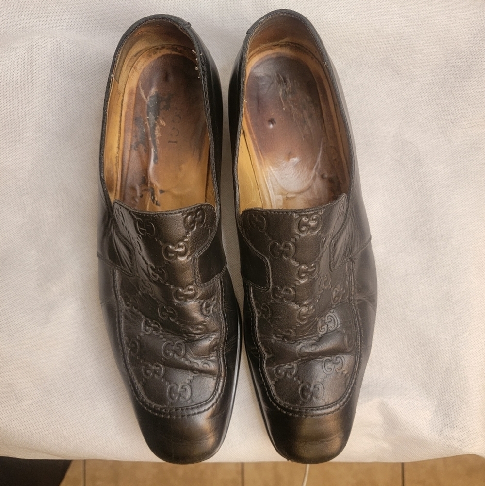 GUCCI MEN'S BROWN GUCCISSIMA LOAFERS SIZE9.5